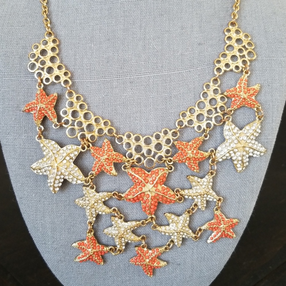 Starfish & Coral Statement Necklace!